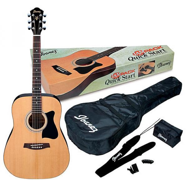 Ibanez JamPack IJV50 Quickstart Dreadnought Acoustic Guitar Pack Natural #1 image