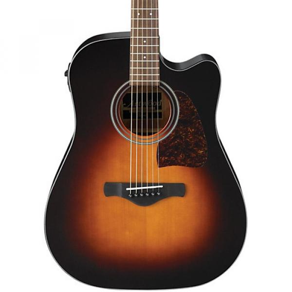 Ibanez AW400C Artwood Solid Top Dreadnought Acoustic-Electric Guitar Brown Sunburst #1 image