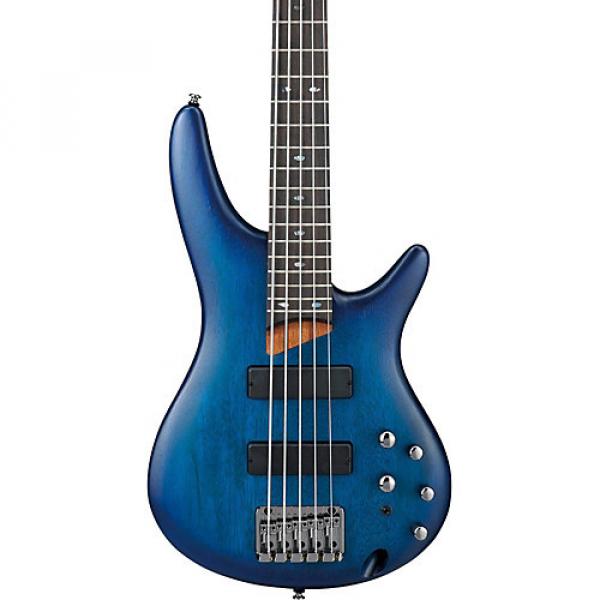 Ibanez SR505 5-String Electric Bass Guitar Flat Sapphire Blue #1 image