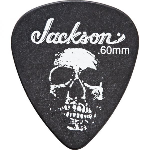 Jackson 451 Black Sick Skull Guitar Picks - 1 Dozen .50 mm #1 image