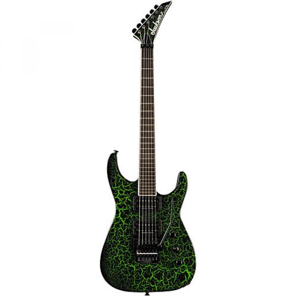 Jackson Custom Select Soloist Electric Guitar Black Green Crackle #1 image