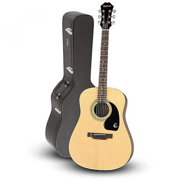 Epiphone DR-100 Acoustic Guitar Natural with Road Runner RRDWA Case #1 image