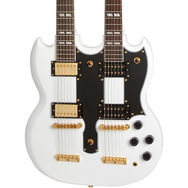 Epiphone Limited Edition G-1275 Custom Double Neck Electric Guitar Alpine White #1 image