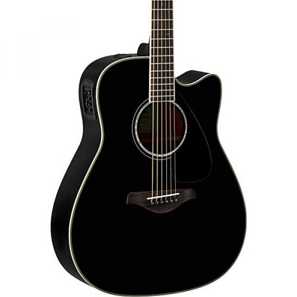Yamaha FGX830C Folk Acoustic-Electric Guitar Black #1 image