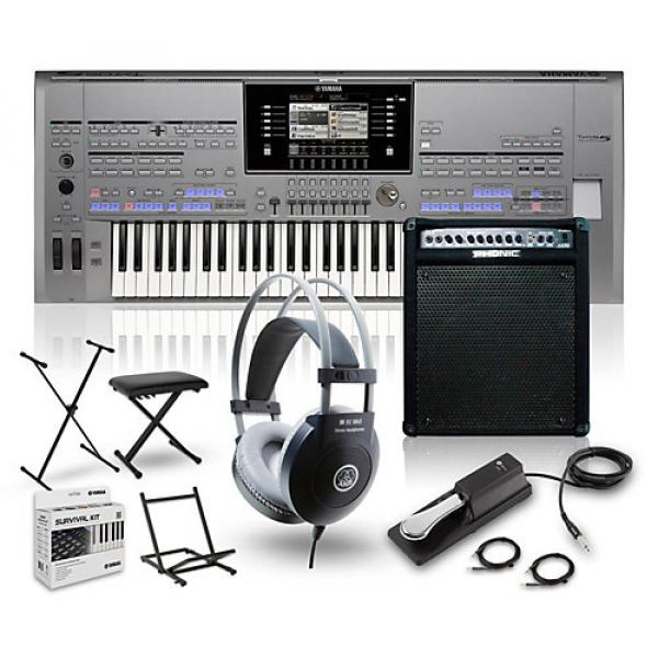 Yamaha Tyros5-61 with Keyboard Amplifier, Headphones, Bench, Stand, and Sustain Pedal #1 image