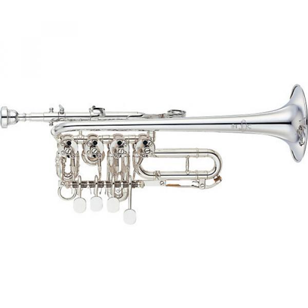 Yamaha YTR-988 Custom Series Rotary Bb / A Piccolo Trumpet Silver #1 image