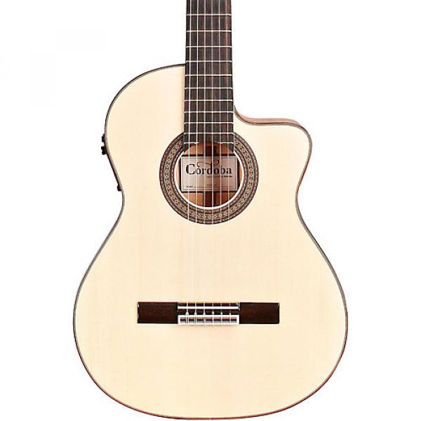 Cordoba 55FCE Acoustic-Electric Nylon String Flamenco Guitar Natural Blonde #1 image