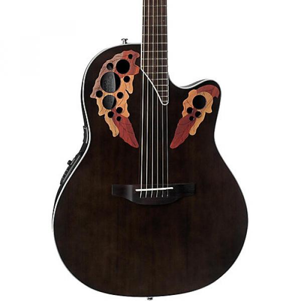 Ovation CE48 Celebrity Elite Acoustic-Electric Guitar Transparent Black #1 image