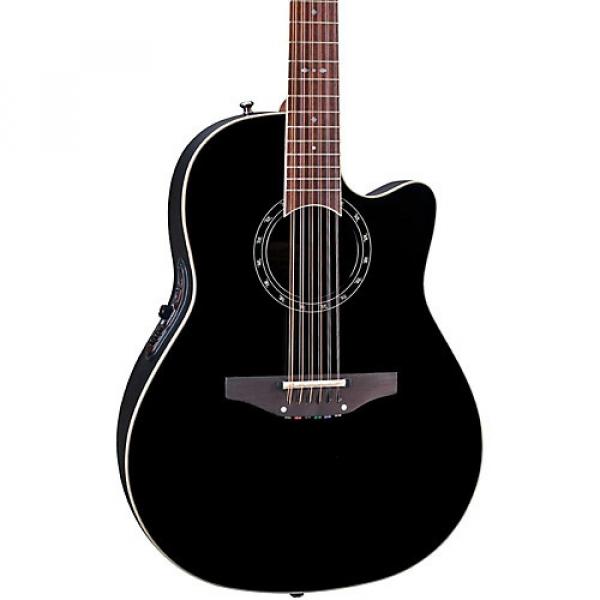 Ovation Standard Balladeer 2751 AX 12-String Acoustic-Electric Guitar Black #1 image