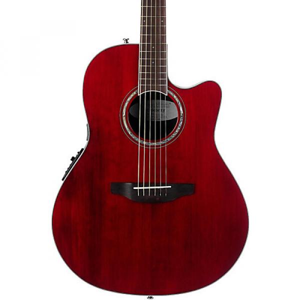 Ovation CS28 Celebrity Standard Acoustic-Electric Guitar Transparent Ruby Red #1 image