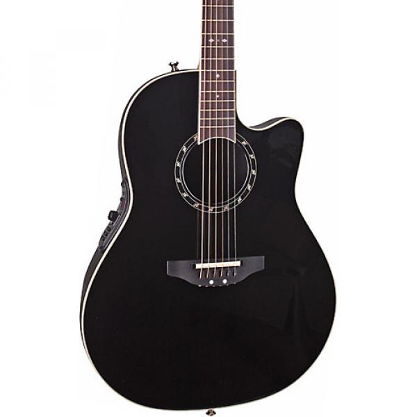 Ovation Standard Balladeer 2771 AX Acoustic-Electric Guitar Black #1 image