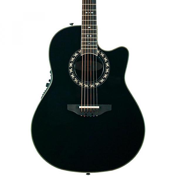 Ovation Legend 2077 AX Deep Contour Acoustic-Electric Guitar Black #1 image