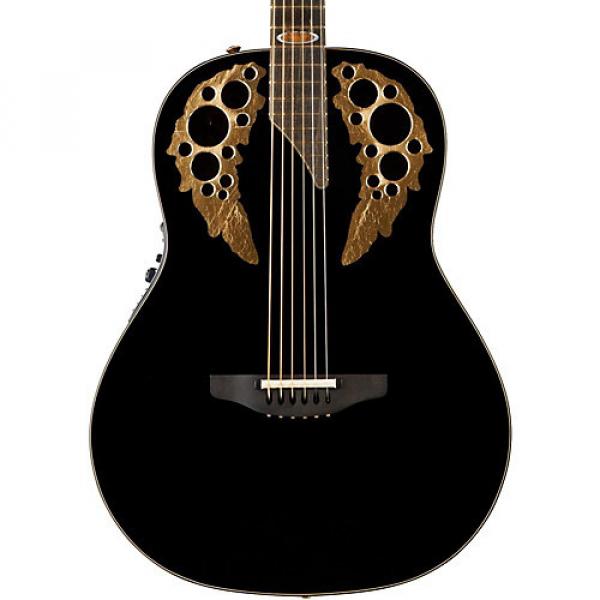 Ovation 1678AV50-5 50th Anniversary Custom Elite Shallow Acoustic-Electric Guitar Gloss Black #1 image