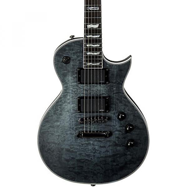 ESP LTD EC-401QM Electric Guitar Satin See-Thru Black #1 image