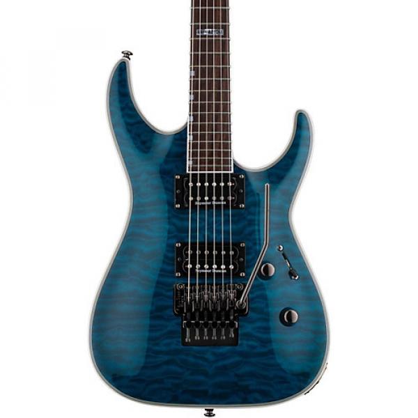 ESP LTD MH-401QM Electric Guitar See-Thru Blue #1 image