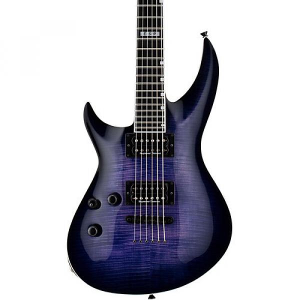 ESP E-II Horizon-III Flame Maple Left-Handed Electric Guitar Reindeer Blue #1 image