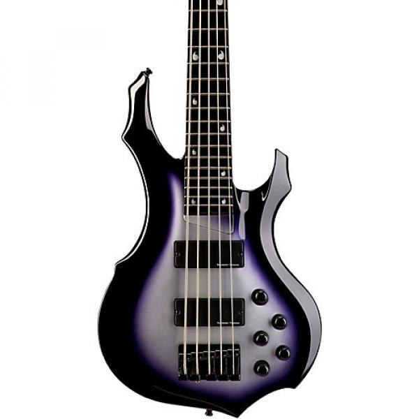 ESP E-II Doris Yeh-D5 5 String Bass Guitar Purple Silver Sunburst #1 image