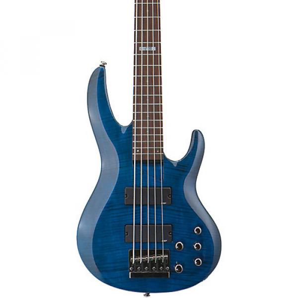 ESP LTD B-155DX 5-String Bass Guitar See-Thru Blue #1 image