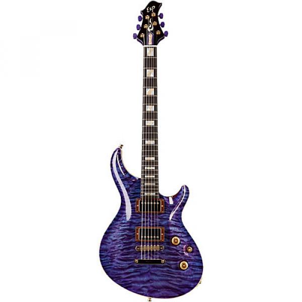 ESP Exhibition Custom Mystique Electric Guitar Indigo Purple Quilt #1 image
