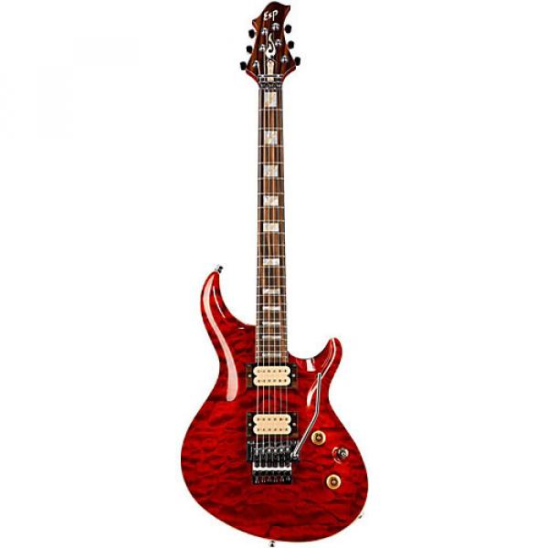 ESP Exhibition Custom Mystique w/Floyd Rose Tremolo Electric Guitar See-Thru Red #1 image