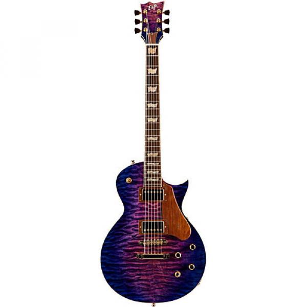 ESP Exhibition Custom Eclipse Solid Body Electric Guitar Orchid Purple Sunburst #1 image