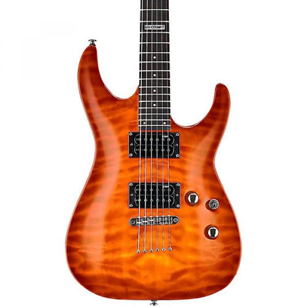 ESP LTD LMH100QMNT Quilt Maple Top Electric Guitar Amber Sunburst #1 image