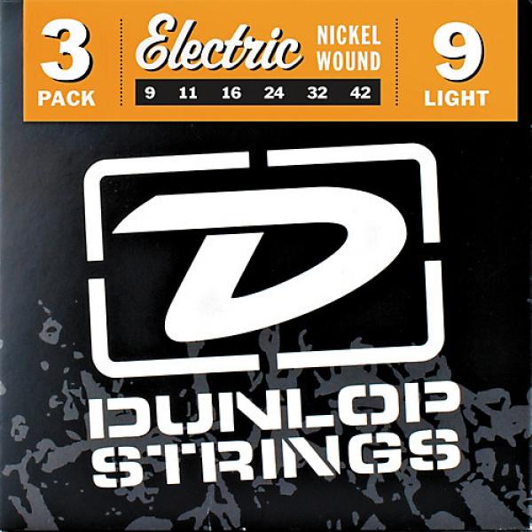 Dunlop Nickel Plated Steel Electric Guitar Strings Light 3-Pack #1 image