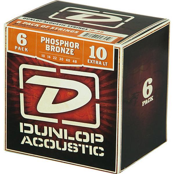 Dunlop Phosphor Bronze Acoustic Guitar Strings Xtra Light 6-Pack #1 image
