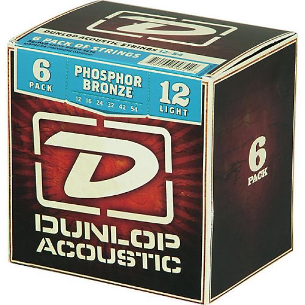 Dunlop Phosphor Bronze Acoustic Guitar Strings Light 6-Pack #1 image