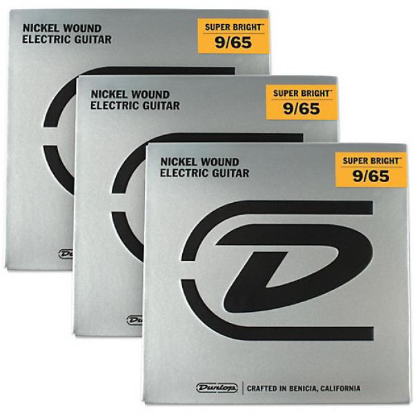 Dunlop Super Bright Light Nickel Wound 8-String Electric Guitar Strings (9-65) 3-Pack #1 image