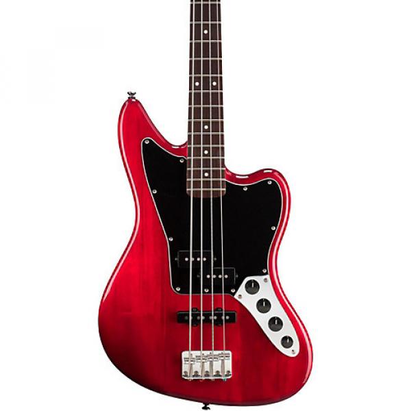 Squier Vintage Modified Jaguar Electric Bass Guitar Special Transparent Crimson Red #1 image