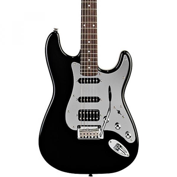 Squier Black and Chrome Fat Strat Electric Guitar Black Rosewood Fretboard #1 image