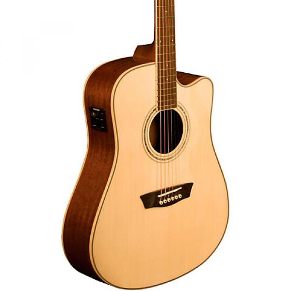 Washburn Comfort Series WCD18CE Acoustic-Electric Guitar Natural #1 image
