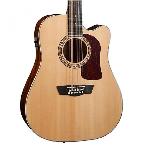Washburn Heritage Series HD10SCE12 12-String Acoustic-Electric Cutaway Dreadnought Guitar Natural #1 image