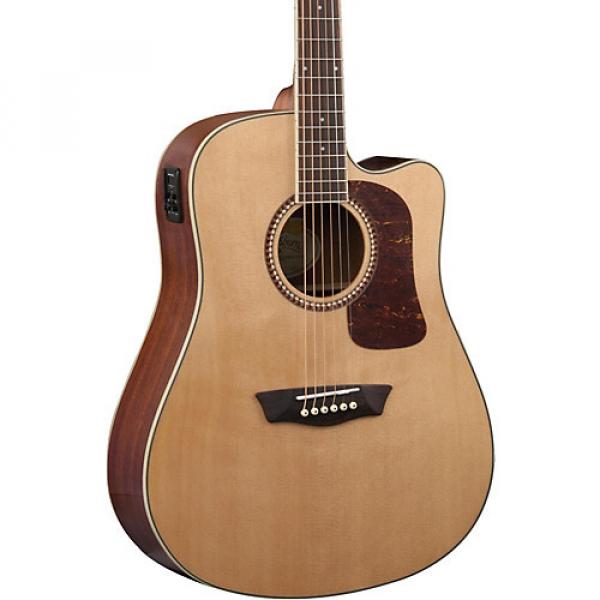 Washburn Heritage Series HD12SCE Dreadnought Acoustic-Electric Guitar Natural #1 image