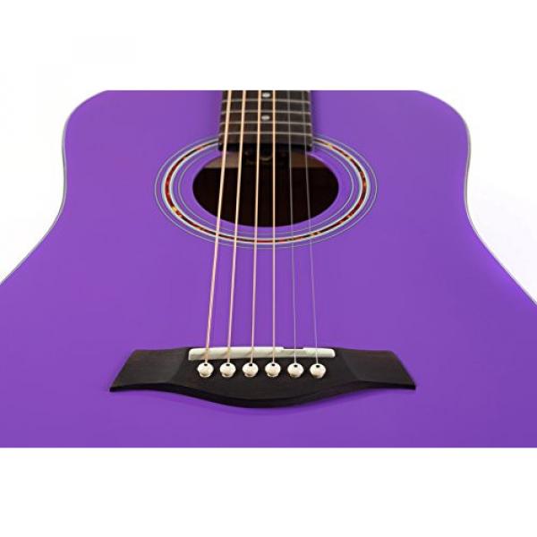 Hola! HG-41PP (41&quot; Full Size) Deluxe Dreadnought Acoustic Guitar, Purple #5 image