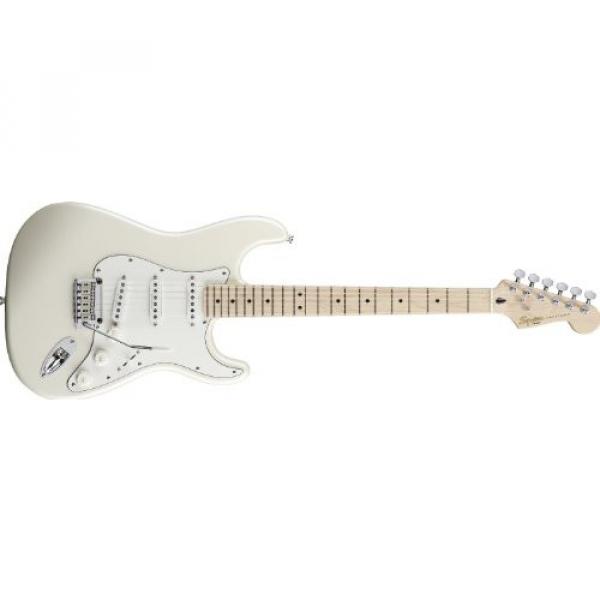 Squier Deluxe Strat Electric Guitar Pearl White Metallic #1 image