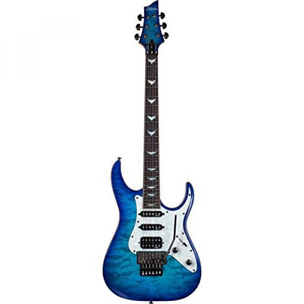 Schecter Guitar Research Banshee-6 FR Extreme Solid Body Electric Guitar Ocean Blue Burst #3 image