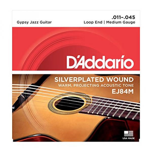 D'Addario EJ84M Gypsy Jazz Acoustic Guitar Strings, Loop End, Medium, 11-45 #1 image