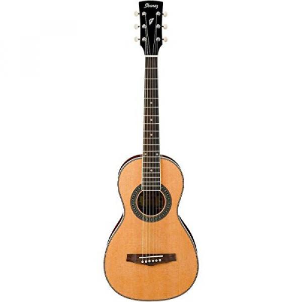 Ibanez PN1 Natural Parlor Acoustic Guitar With Polishing Cloth, Picks, Tuner, and Stand #2 image