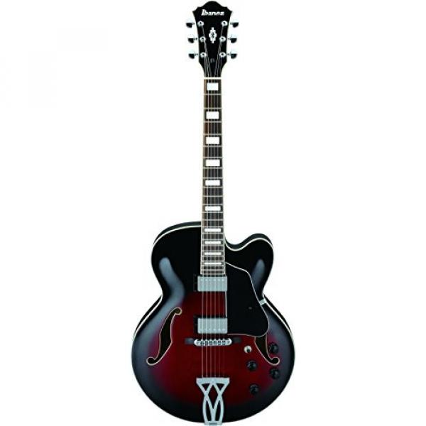 Ibanez AF75TRS Hollow Body Electric Guitar in Mahogany with Polishing Cloth, Stand and Pegwinders #2 image