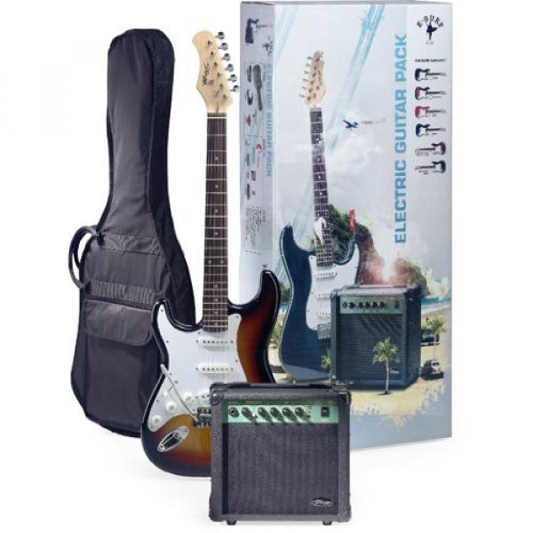 Stagg ESURF 250LHSB US Surfstar Left Handed Electric Guitar and Amplifier Package - Sunburst #1 image