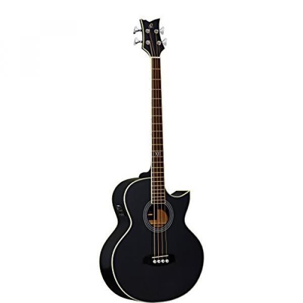 Ortega Guitars D1-4LE One 4-String Left-Handed Acoustic Bass with Solid Spruce Top and Mahogany Body, Gloss #1 image
