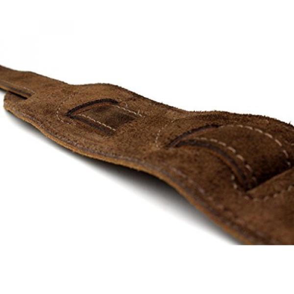 LeatherGraft Walnut Brown Genuine Suede Style 3 Inch Wide Guitar Strap - Suitable for All Electric, Acoustic, Classical &amp; Bass Guitars #2 image