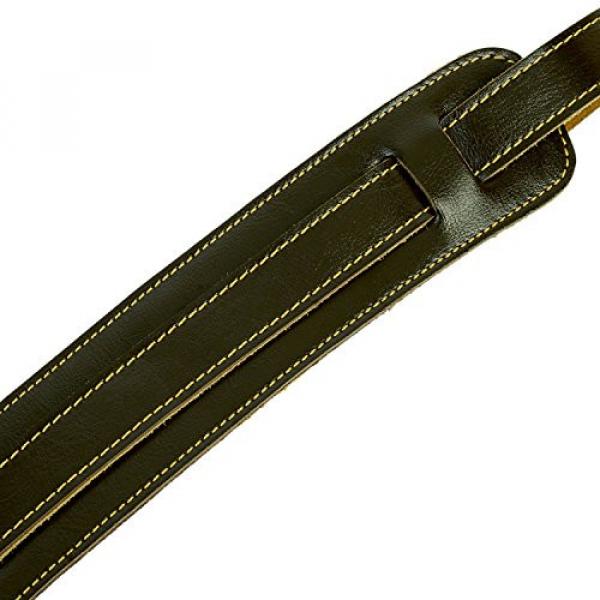 Guitar Strap, Guitar Acessories Real Leather with A Shoulder Pad Strap for Bass &amp; Guitar Adjustable Length from 41&quot; to 59&quot; (Brown) #3 image