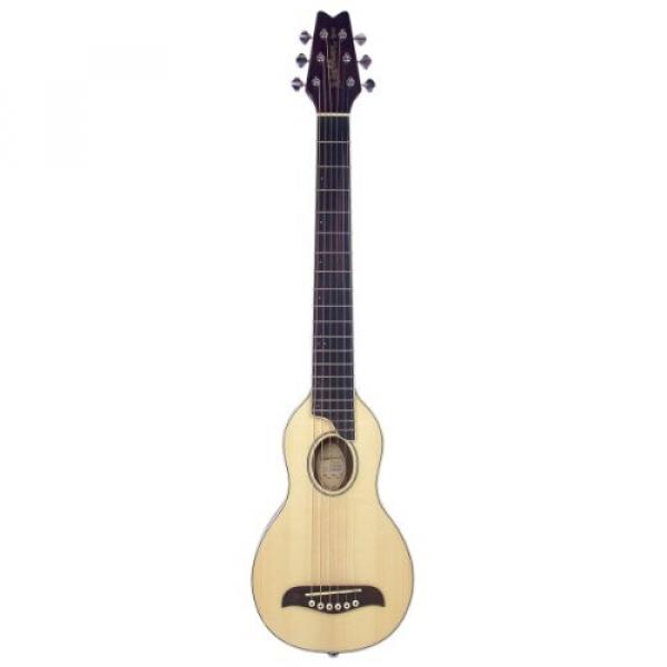 Washburn RO10NG Rover Steel String Travel Acoustic Guitar with Case, Instructional CD-ROM, Strap, and Picks - Natural Gloss #1 image