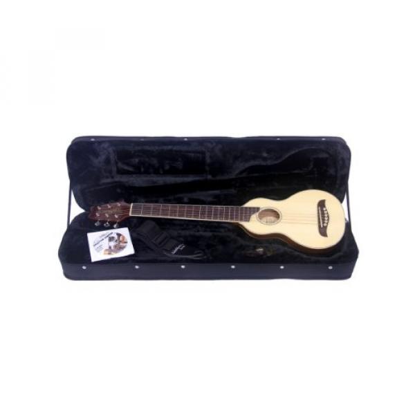 Washburn RO10NG Rover Steel String Travel Acoustic Guitar with Case, Instructional CD-ROM, Strap, and Picks - Natural Gloss #4 image
