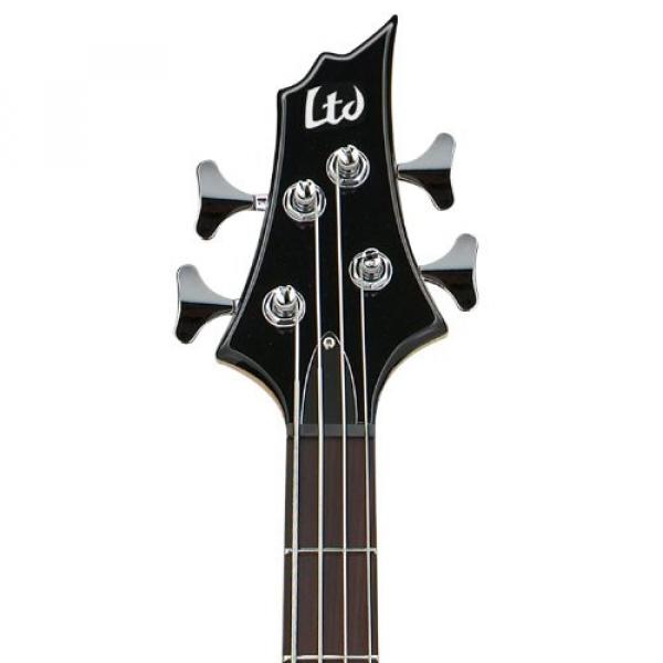 ESP LTD F-104-BLK Black 4-String Electric Bass w/ Accessories &amp; Hard Case #4 image