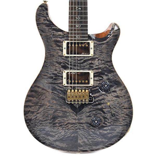 PRS CME Wood Library Custom 24 10 Top Quilt Charcoal w/Pattern Regular Neck #1 image