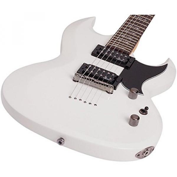 Schecter Omen S-II   Solid-Body Electric Guitar, White #3 image